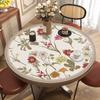 Mantel redondo americano de cuero para mesa de comedor, impermeable, a prueba de aceite, antiescaldadura, no lavable, antideslizante, grande, redondo