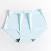 Calcinhas de Seda Gelada Sem Costura para Mulheres, Tamanho Grande, Peça Única de Seda Gelada com Forro de Algodão Puro, Calcinhas Sexy de Cintura Média, Novo Produto, Calcinhas Femininas
