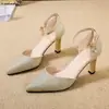 Nuevas sandalias de tacón alto versátiles de verano para mujer con diseño hueco, punta fina, tacón delgado, zapatos de tendencia nicho 2026
