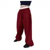 Pantalones Deportivos Tk para Hombre Amazon Europeo y Americano 2025 Cintura con Cordón Pierna Recta Ancha Sueltos Pantalones Deportivos Casuales