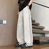 Pantalones casuales de calle estilo americano para hombre, nuevos pantalones rayados fluidos, pantalones deportivos anchos casuales holgados de secado rápido para hombre