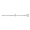 Cadena de Cola de Plata de Ley S925 Accesorios de Joyería Cadena de Extensión Telescópica Pulsera DIY Collar Cadena de Extensión Ajustable Deslizante