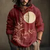 Camisa de Manga Longa Masculina de Verão Nova, Estilo Y2 Europeu e Americano, com Estampa 3D, com Capuz de Abertura Frontal, Venda Direta do Fabricante