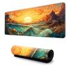 Mouse Pad Onda Japonesa Extra Grande Jogo Escritório Universal Antiderrapante Borda com Travamento de Precisão Alta Definição Almofada de Mesa para Meninos