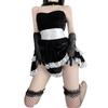 Domila lingerie sexy uniforme de coelhinha vestido de Natal sexy sedutor para mulheres cosplay peito pequeno roupas de paixão