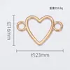 Accesorios DIY Sencillos Corazón de Melocotón Serie Corazón Colgante Aleación Galvanizado Joyería Collar Pulsera Colgante Pequeño Doble Colgante