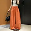 Pantalones casuales rectos de pierna ancha, sueltos, de cintura alta, amigables con el aire acondicionado, estilo delgado para principios de otoño, adecuados para personas petite, pantalones casuales transpirables