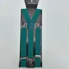 Tirantes de color liso para adultos de 2.5 cm en stock transfronterizos con tres pinzas, banda elástica extensible para pantalones