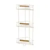 Huazhen Rack de Armazenamento de Ferro-Madeira Pendurado de Múltiplas Camadas para Chão Sem Furos Porta-Papel Toalha Banheiro Rack de Armazenamento para Banheiro