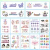 Decoración de Cumpleaños con Purpurina de Colores Accesorios de Maquillaje para Ojos Impermeables Larga Duración para Rostro Festival de Música Electrónica Escenario Infantil Performance Calcomanías de Tatuajes