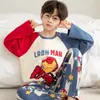 Novos Pijamas para Homens 2025 Primavera e Outono Manga Longa Algodão Puro Fino Desenho Animado Fofo Crianças Grandes Casuais e Confortáveis Roupas de Casa