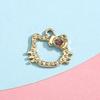 Colgante de Accesorios de Hello Kitty Gato Colgante Pequeño Aleación Diamante Accesorios de Joyería DIY Pulsera Ropa Material de Collar