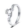 Anillo de Amor Corona Caliente Transfronterizo para Mujer Nicho Lujo Ligero Estilo Europeo y Americano Apertura Moda Anillo de Pareja Tomado de la Mano