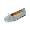 Sapatilhas Planas Francesas Super Macias Personalizadas Femininas com Laço, Boca Rasa, Solado Macio, Sapatos para Dirigir
