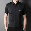 TikTok Ropa de Hombre Ropa de Papá Camisa de Manga Corta Sin Costuras de Verano Para Personas de Mediana Edad y Jóvenes Cuello Solapa Camisa Fina para Hombre para Pelo