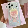Capinha de Celular Ursinho Biscoito Fofa e Adorável para Meninas, Adequada para Apple iPhone 15/16/17 Pro Max