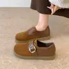 Zapatos Birkenstock de mujer con hebilla retro combinable, nueva colección otoño 2026, mocasines slip-on versátiles de suela blanda