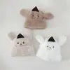 Gorro de punto para niños estilo coreano con orejas de cachorro lindas, gorra de béisbol cálida para otoño e invierno para niños y niñas