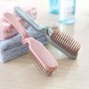 Peine Pequeño Plegable Portátil de Viaje de Dientes Suaves para Llevar Contigo para Cabello Lacio y Cabello Rizado de Doble Uso Peine para Rizos Plástico Engrosado