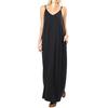 Vestido Sexy Europeo y Americano Transfronterizo Amazon Color Sólido Suelto Casual Bolsillo Tirantes Falda Larga Hasta el Piso