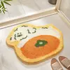 Tapete de Chão Floral Fresco e Simples em Falso Caxemira, Tapete Absorvente e Resistente a Manchas para Banheiro, Tapete de Pé Antiderrapante e Fácil de Cuidar para Entrada de Banheiro