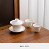 Juego de té de porcelana blanca de jade con grasa de oveja Dehua, juego de tetera para el hogar, juego de tetera, tazón, taza de té, bandeja de té, juego de té de kung fu