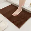 Tapetes de Chão de Secagem Rápida para Porta de Banheiro Chenille de Pelo Curto Cor Pura Tapete Antiderrapante para Entrada de Banheiro Tapetes Resistentes a Manchas para Banheiro