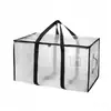 Bolsa de almacenamiento totalmente transparente de gran venta transfronteriza para edredón, ropa, bolsa para mudanzas, gran capacidad, impermeable, a prueba de humedad, bolsa organizadora de edredón
