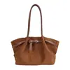 Bolso tote de ante, estilo coreano, gran capacidad, para mujer, nueva colección otoño/invierno 2026, bolso de hombro retro para el día a día