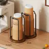 Organizador de vasos de escritorio, estante de almacenamiento de gran capacidad para vasos desechables, adecuado para restaurantes y bares, también para almacenar vasos de papel y vasos de té de leche
