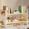 Estante de Almacenamiento de Tablero Perforado para Escritorio Estante de Libros para Escritorio de Dormitorio Escritorio para Estudio en Casa Escritorio de Oficina Estante de Exhibición de Almacenamiento Multicapa