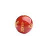 Ágata Negra y Roja Natural Protección Tai Sui-Símbolo Fu Cuentas, Estampado en Oro Grabado Semi-Terminado Redondo Accesorios para Manualidades al por Mayor