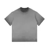 Conjunto de Camisetas Masculinas Lavadas de Manga Curta Estampadas Roupa de Verão Masculina Estilo Americano Top T Alta Resistência à Cor Algodão Puro