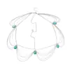 Joias Transfronteiriças Europeias e Americanas Corrente Personalizada Boêmia com Pingente de Franja Corrente com Pedra de Zircônio Imitação Estilo Exótico Corrente de Cabelo Sexy Acessórios de Cabelo