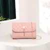 Bolsa Transversal com Pingente de Franja de Cabeça de Gato Bolsas Femininas Quadrada Pequena Fresca e Doce com Diamantes Bordados Corrente Bolsa Feminina