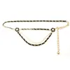 Estilo Chanel metal cuero tejido cadena de cintura francesa moda mujer Perla con traje de falda cinturón accesorios para jeans