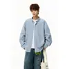 Chaqueta Casual de Primavera y Otoño Camisa de Manga Larga con Solapa de Moda Chaleco con Estampado para Hombre Estilo Holgado Pareja Perezosa Estilo Universitario