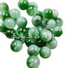 Imitação Jade Verde Flor Flutuante Contas Redondas Imitação Jade Contas Soltas Vidro Fundo Branco Verde Pulseira Colar Acessórios de Joalheria Contas Feitas à Mão