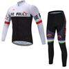 JIEPOLLY roupa de ciclismo traje de manga comprida almofada de silicone bicicleta masculina e feminina secagem rápida roupas para atividades ao ar livre