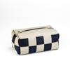 Bolsa de Tecido para Mesa de Jantar de Couro PU Doméstica Tecida Criativa Xadrez Popular Celebridade da Internet Bolsa de Tecido Armazenamento à Prova de Poeira