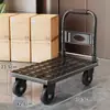 Carrinho pequeno de puxar com a mão, dobrável, leve, portátil, plataforma para transportar mercadorias, carrinho de compras, carrinho pequeno para buscar encomendas