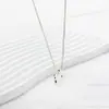 Collar para Mujer Marca Coreana de Nicho coldf Collar con Etiqueta Irregular Cadena de Plata Refrescante de Alto Grado Cruz