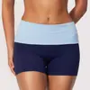 Shorts de Yoga Ajustados Zechuang para Mujer con Sensación de Piel Desnuda, Cintura Volteada de Contraste, Cintura Alta, Levanta Glúteos, Moldea Vientre, Pantalones de Fitness para Correr y Deportes 2570