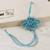 Nudo Doble Línea Nudo Largo Nudo Ping An Seda de Hielo Rayón Borla Fleco Flecos Joyería Accesorios Hechos a Mano Nudo