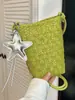 Bolso para teléfono tejido de diseño de nicho versátil para el día a día 2026, bolso de hombro cruzado moderno y sencillo