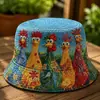 Colección de sitios web independientes transfronterizos nuevos de 2026: Sombrero de pescador y sombrero para el sol versátiles de arcoíris con estampado digital 3D y bordado acolchado, aptos para hombres y mujeres