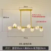 Luminária Pendente Molecular Nórdica para Restaurante Tendência Feijão Mágico Tira de Vidro Iluminação para Sala de Jantar Balcão de Bar Lâmpada de Personalidade para Designer