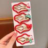 Adorno Navideño para la Cabeza de Niños Horquilla Nube Hueca Serie Roja para Niña Horquilla Estrella Accesorios Festivos para el Cabello de Niña