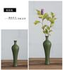 Vaso vintage Jingdezhen decoração com flores secas verdes decoração para casa sala de estar quarto ornamentos cerâmicos Zen Chinês Novo