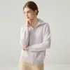 Suéter Minimalista de Cachemira para Mujer Cardigan de Punto Abierto con Cuello Alto Manga Larga Tejido Holgado Ropa Exterior Moda para el Trabajo Atuendo Versátil